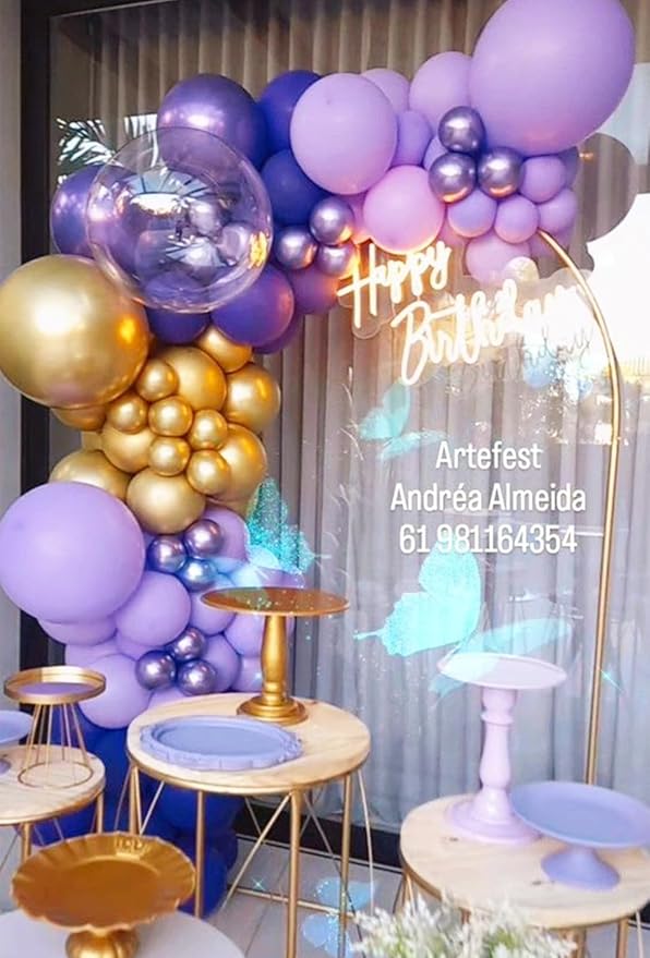 Purple and Gold Balloons - Image 3
