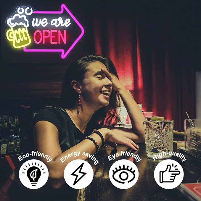 We Are Open Bar Neon Sign Beer Neon Lights Open - Image 3
