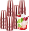 100 Pcs 12oz Crystal Pink Party Cups Disposable Plastic Cocktail Cups Plastic by RMERVE