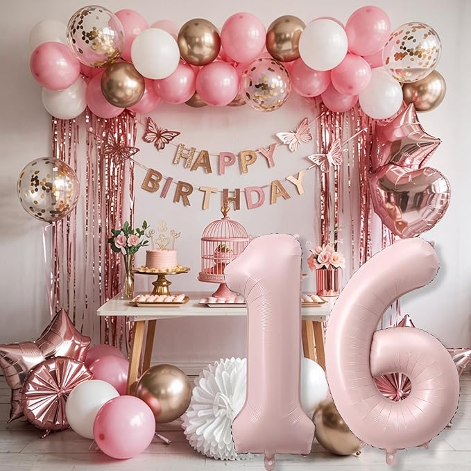 Light Pink Sweet 16th Birthday Balloon - Image 7