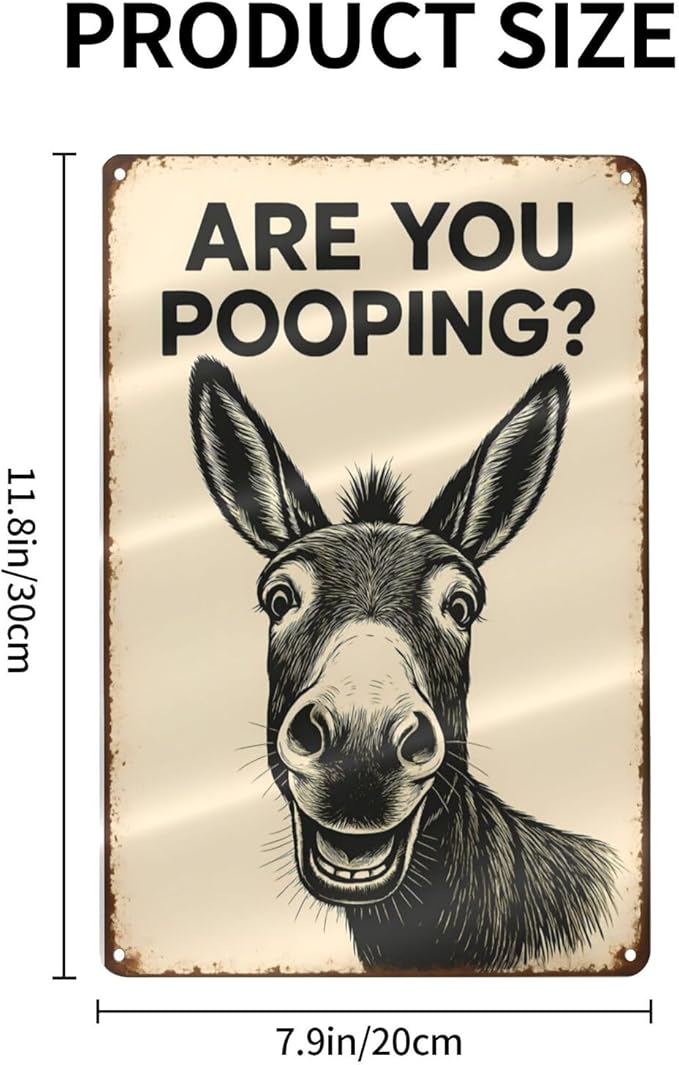 Funny Donkey Bathroom Sign - Image 4