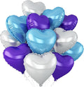 Blue Purple Silver Heart Balloons by Adorely