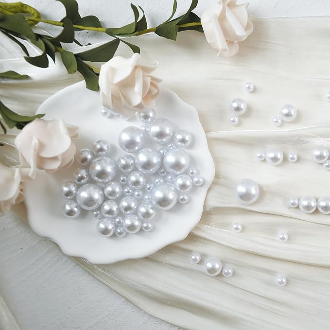 260Pcs White Glossy Beads - 6mm - Image 5
