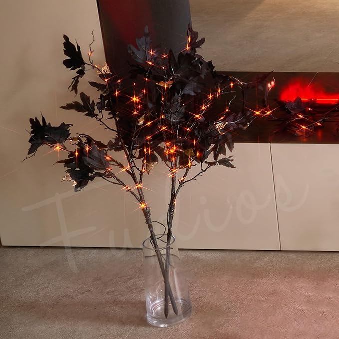 Fudios Halloween Black Branch Lights - Image 8