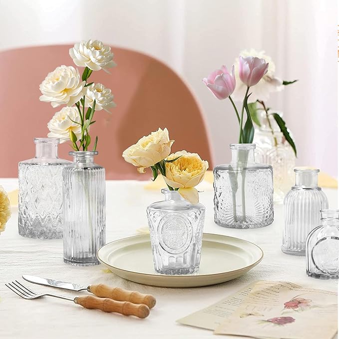 Glass Bud Vase Set of 16, Small Vases - Image 7