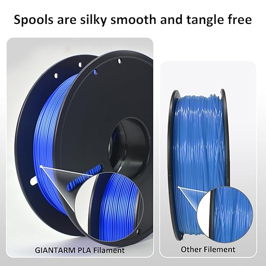 GIANTARM 3D Printer Filament, 0.5kg Blue PLA Filament, 1.75mm Dimension - Image 3