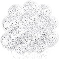VHUWE 25 Pcs Silver Star Confetti Balloons, 12 Inch Clear Latex Balloon by VHUWE