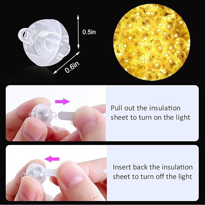 ZGWJ 100Pcs Balloon Lights - Image 3