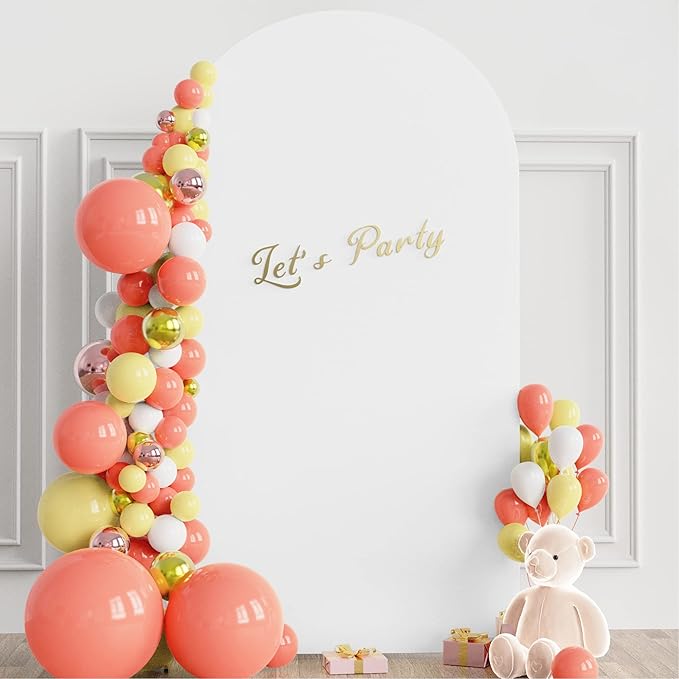 Wokceer 7.2 FT Wedding Arch Backdrop Stand and White Arch Cover, Metal Arch - Image 7