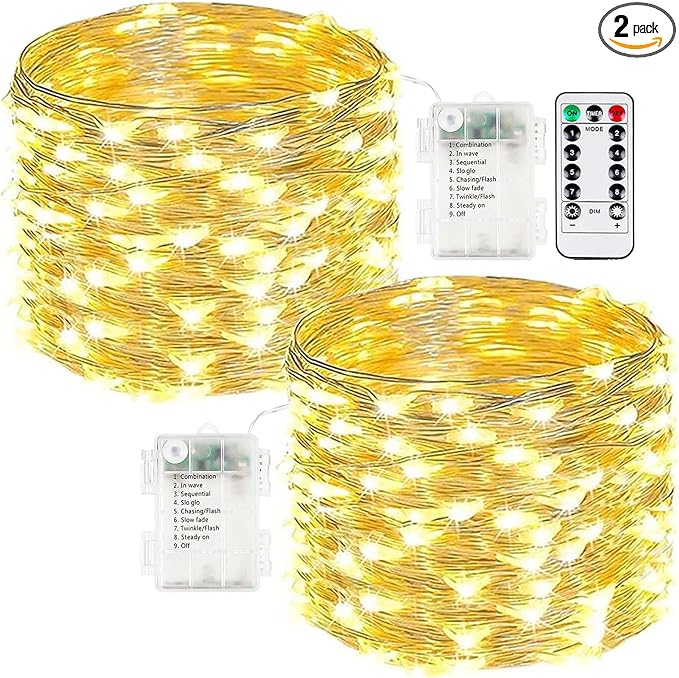 2-Pack Fairy Lights Battery Operated by EXF