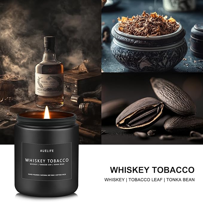 Whiskey Tobacco Candle | Masculine Candles - Image 2