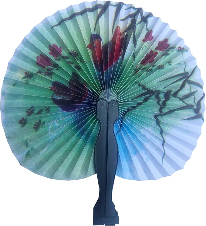30 Pcs 3.5" Mini Chinese Oriental Handheld Floral Folding Paper Fans Bulk - Image 6