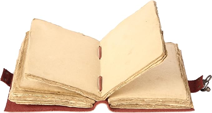 Vintage Leather Journal Handmade Buffalo Non-Refillable Deckle Edge Paper – - Image 6