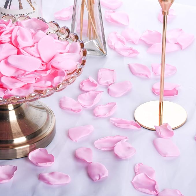 300pcs Silk Rose Petals Pink Artificial Flower Petals - Image 4