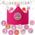 Reusable Birthday Crown with Numbers, Kids Birthday Hat Fabric Crown Pertain by Ulibanner
