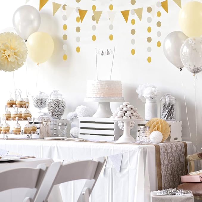 White Gold Champagne Party Decorations - Image 5