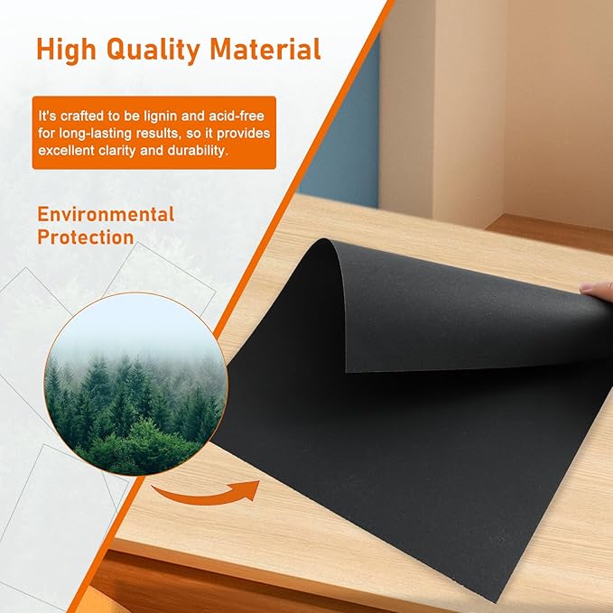28 Sheets Black Cardstock 8.5 x 11 - Image 5
