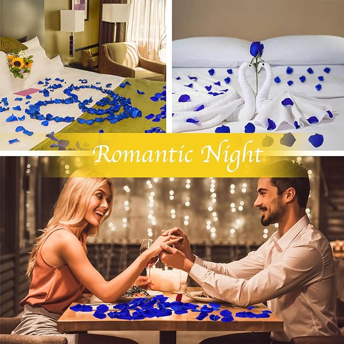 200Pcs Real Dried Preserved Royal Blue Rose Petals, Natural Flowers 1.75oz - Image 4