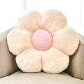 Beige Flower Pillow, Cute Decorative Flower Shaped Throw Pillow by Kcvvcr