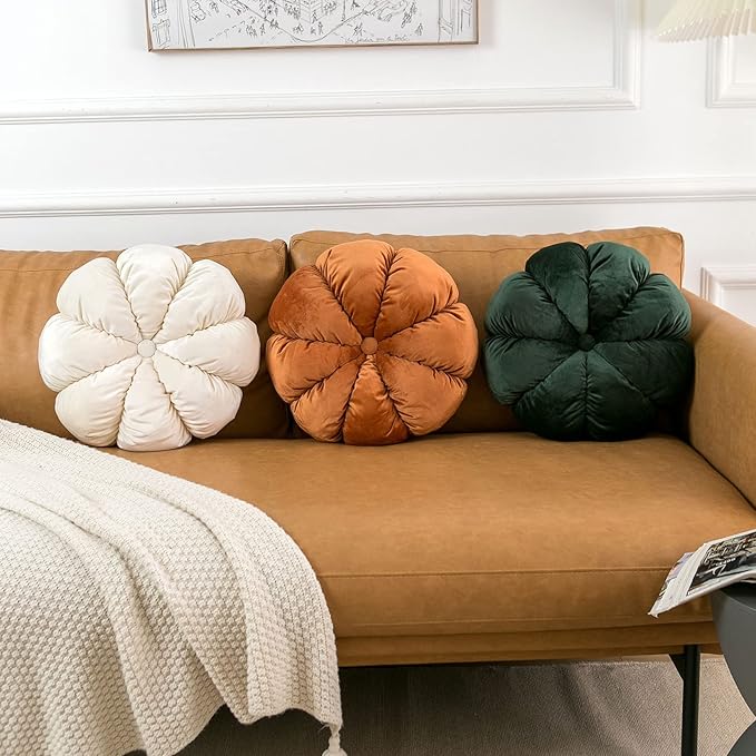 Flower Pillow Cushion Round Decorative Throw Pillow - Image 3