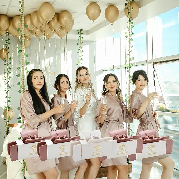 24pcs Bridesmaid Proposal Gifts 4.1inch Bachelorette Matte hair Claw Clip - Image 4