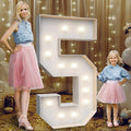4FT Marquee Light Up Numbers 5, Party Decoration Large Marquee Light Up Letters by Teebloom