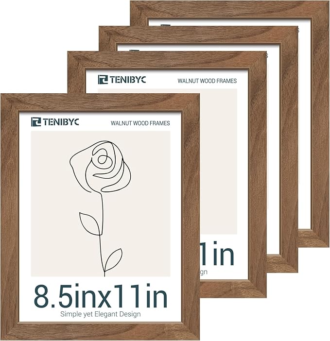 8.5 by 11 Picture Frame Brown by TENiBYC
