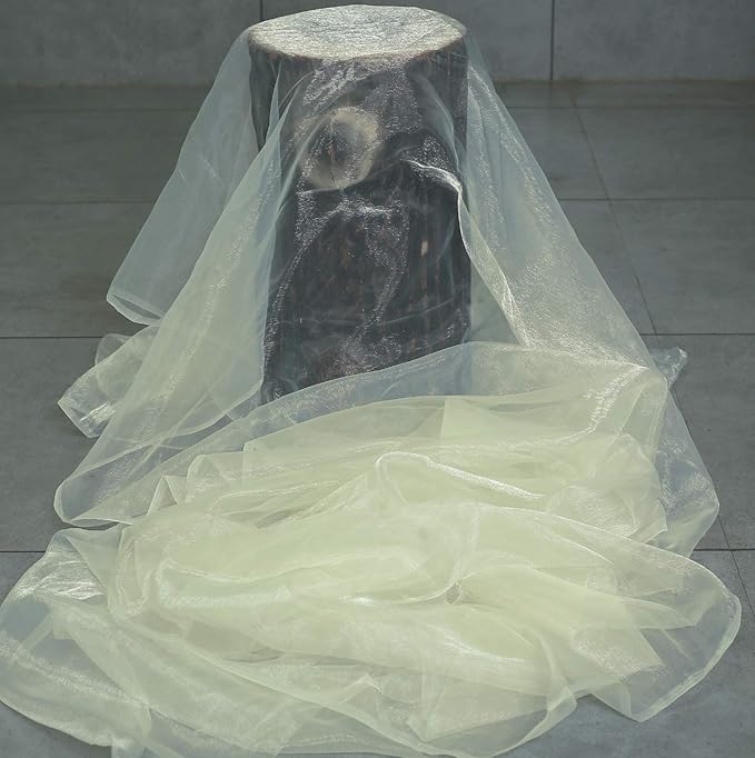 VDS Ivory Organza Fabric, 25 Yards Continuous, 45” Wide, Wedding Party - Image 3