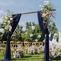 Navy Blue Wedding Arch Draping Fabric 2 Panels 29" x 20 FT Navy Wedding Drapes by DeZerlor