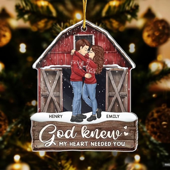 Pawfect House God Knew My Heart Needed You, Personalized Christmas Ornaments - Image 3