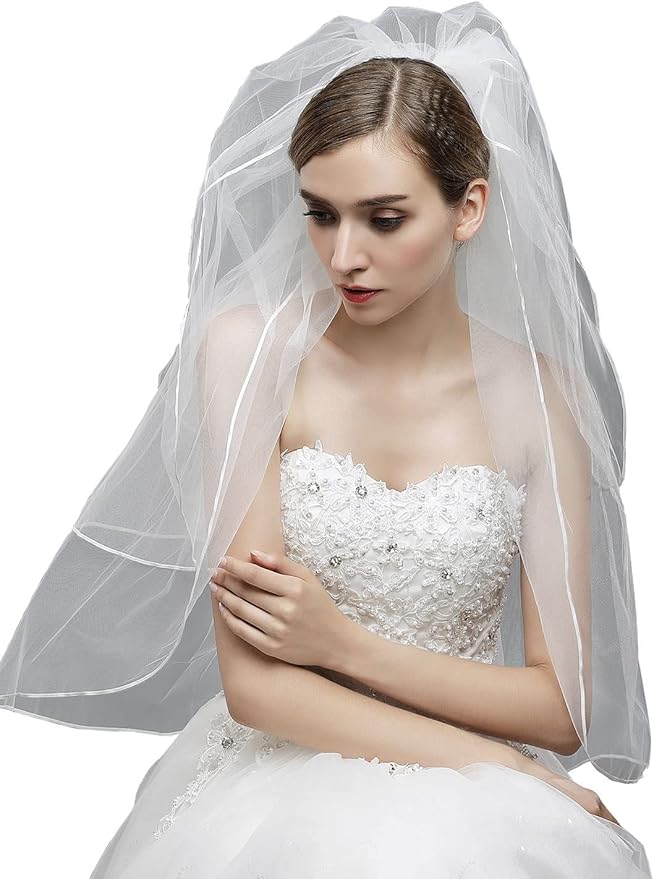 Women's Short Wedding Veils - Image 4