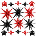 Red Black Star Balloon by Cledeco
