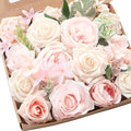 Floroom Cream Blush Artificial Flowers Fake Roses Peonies and Greenery Combo by Floroom
