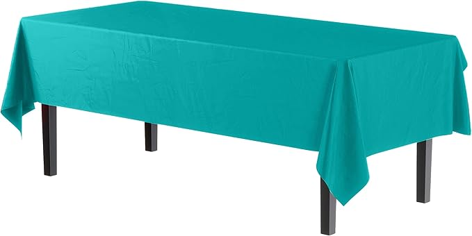 Party Solids Premium Aqua Blue Table Cover by Exquisite