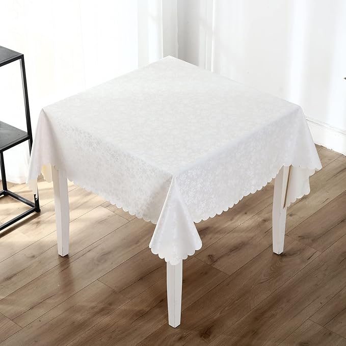 Smiry Square Table Cloth, Waterproof Heavy Duty Vinyl Tablecloths, Wipeable - Image 7