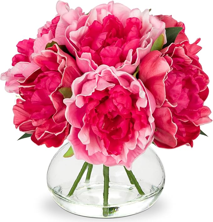 Hollyone Peonies Artificial Flowers by Hollyone