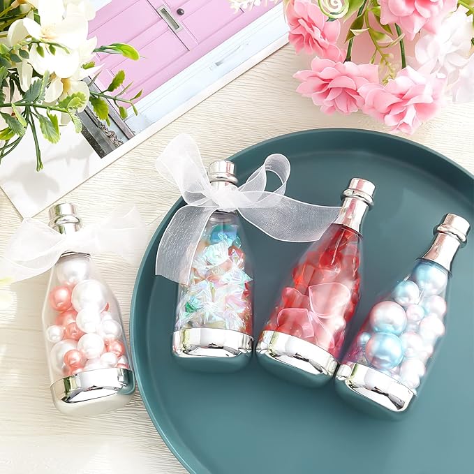 Cunhill 18 Pieces Mini Champagne Bottles Container Bulk Plastic Small Champagne - Image 7