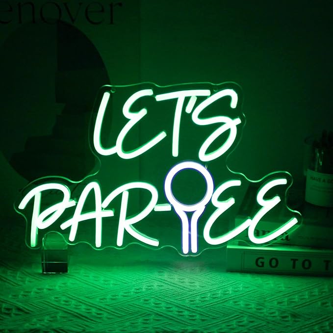 Let's Par Tee Neon Sign for Wall Decor by Kullneon