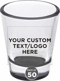 Custom Shot Glasses 1.75 oz. Set of 50, Personalized Bulk Pack by DISCOUNTPROMOS
