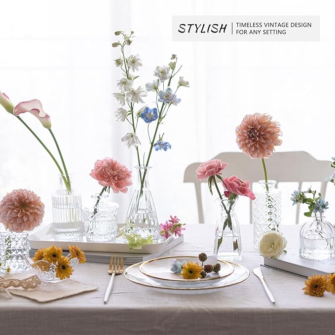24pcs Glass Bud Vase Set, Small Clear Flower Vases - Image 5