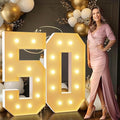 imprsv 4FT Light Up Numbers, Marquee Numbers 50th Birthday Decorations by Letsmakeitimpressive