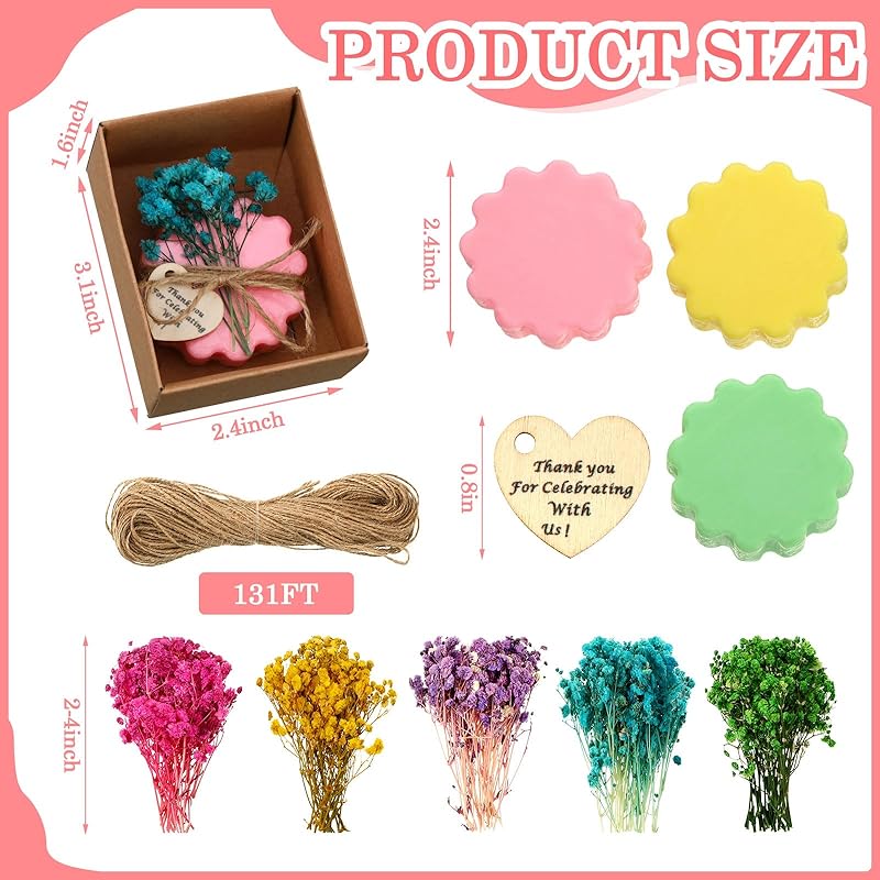Kigeli Set of 45 Soap Favors DIY Bridal Shower Favors Bulk Wedding Soap Gifts - Image 2