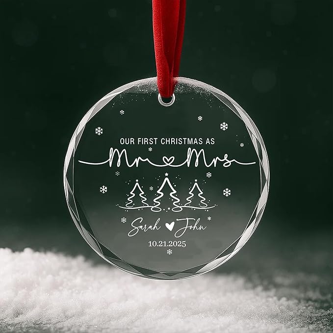 Personalized Glass Ornament 2025 - Image 2