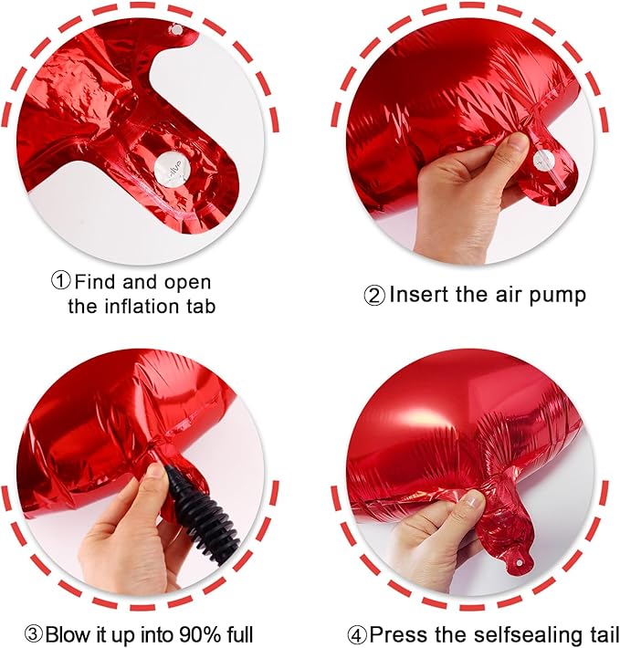 Red Number 13 Balloon 40 Inch Birthday Decorations, Number 13 Balloon Birthday - Image 5