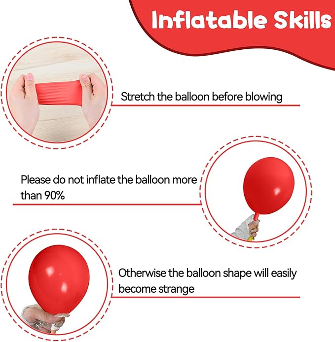 Red Blue Gold Balloons, 12 Inch Red Blue Black Helium Balloons - Image 3