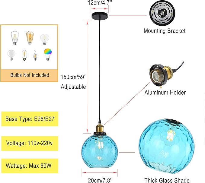 Pendant Light Shade Industrial Hanging Lights Fixtures Ceiling Outdoor Pendant - Image 3