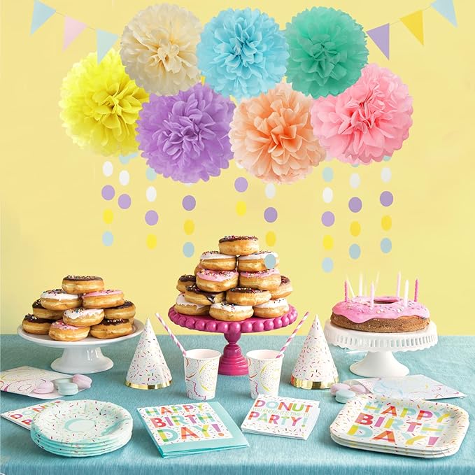 Pastel Rainbow Party-Decorations Supplies Streamers-Garland - Image 6