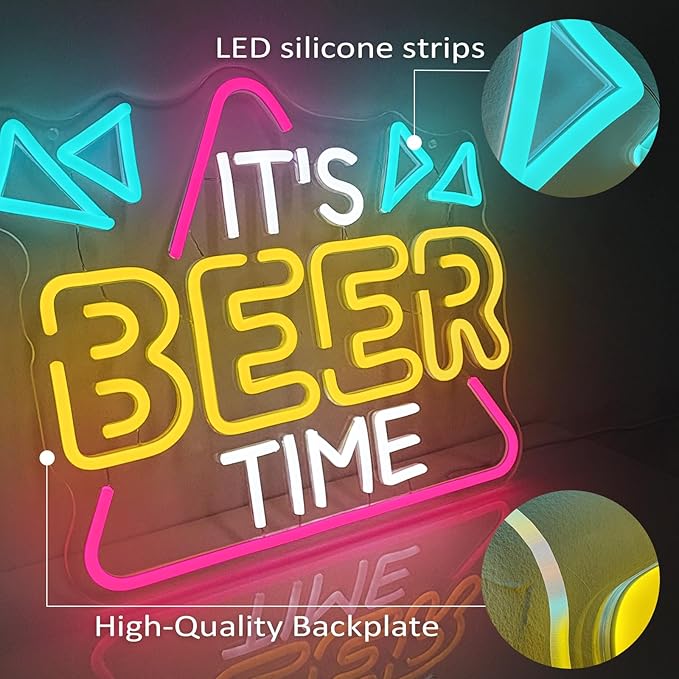Beer Neon Sign for Wall Decor, Neon Lights Bar Sign for Home Bar Pub Home Party - Image 8