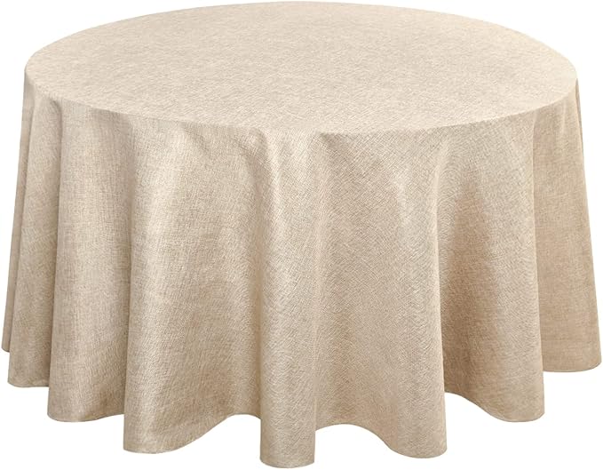 Hiasan Round Linen Tablecloth 108 Inch by Hiasan