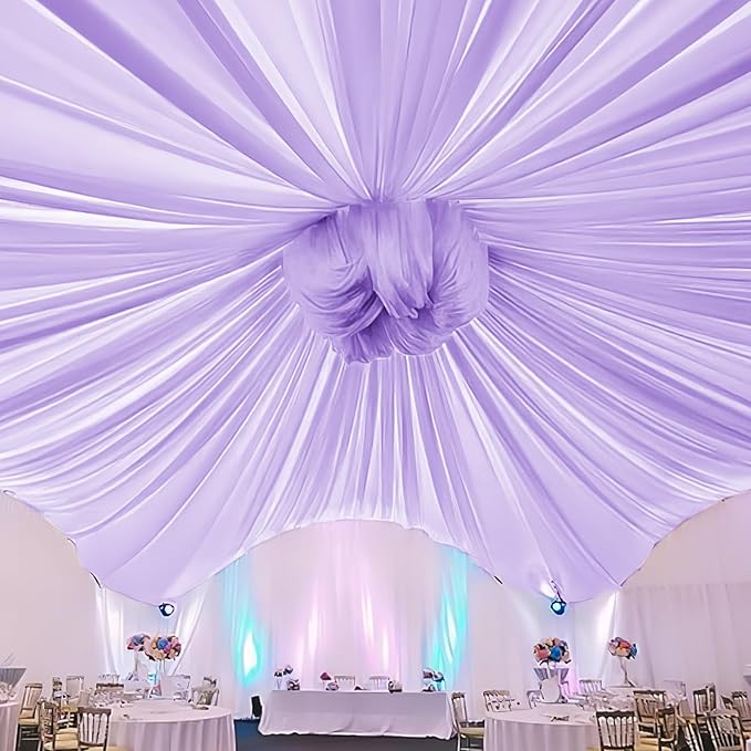 6 Panels Lavender Ceiling Drapes - Image 5